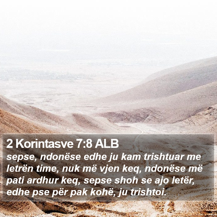 2 Korintasve 7:8 ALB Bible Study