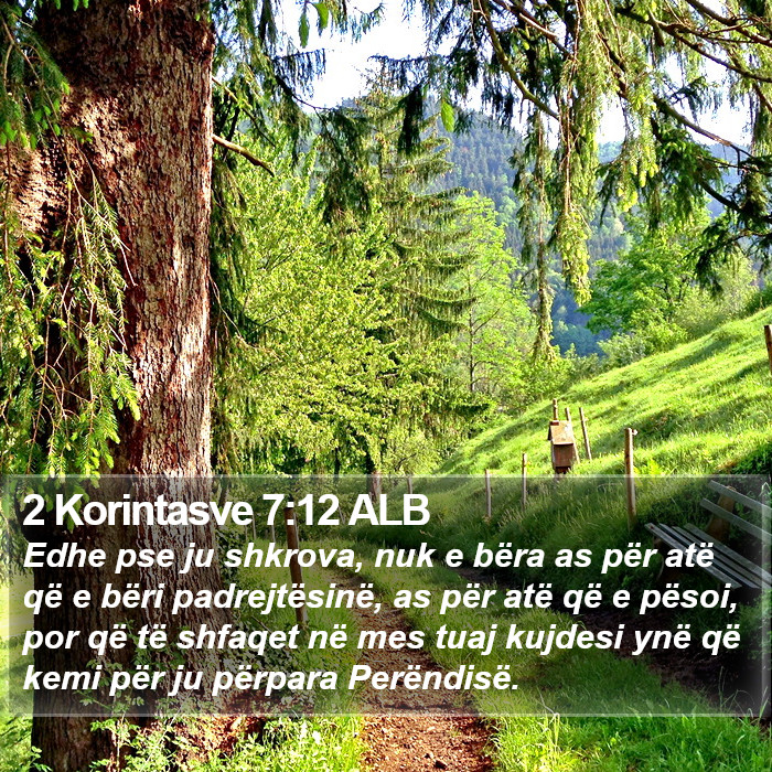 2 Korintasve 7:12 ALB Bible Study