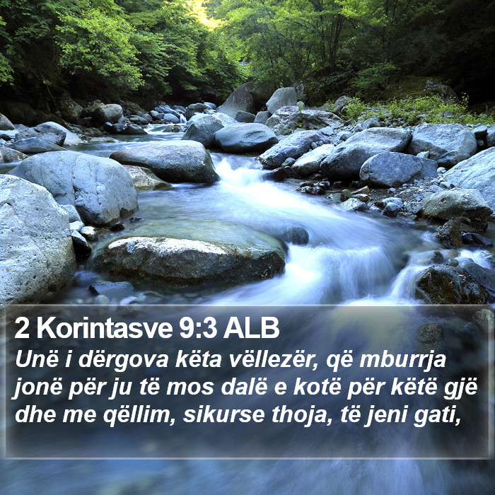 2 Korintasve 9:3 ALB Bible Study