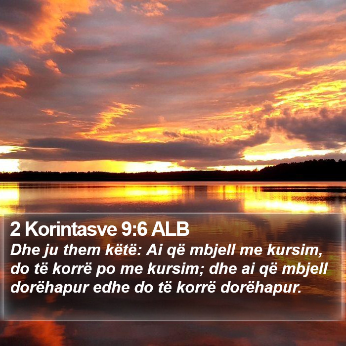 2 Korintasve 9:6 ALB Bible Study