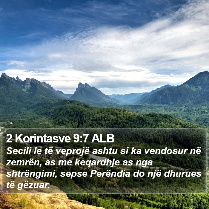 2 Korintasve 9:7 ALB Bible Study