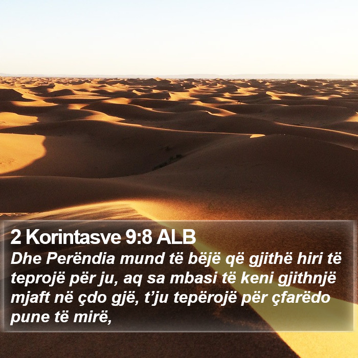 2 Korintasve 9:8 ALB Bible Study