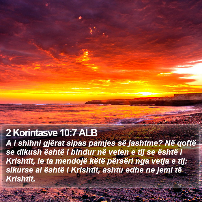 2 Korintasve 10:7 ALB Bible Study