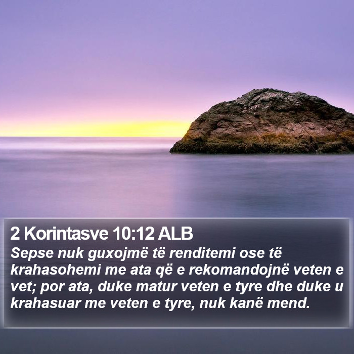 2 Korintasve 10:12 ALB Bible Study