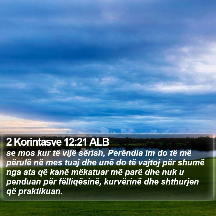 2 Korintasve 12:21 ALB Bible Study