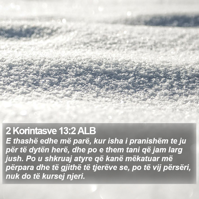 2 Korintasve 13:2 ALB Bible Study