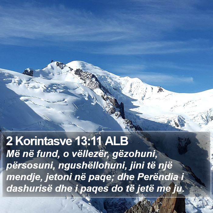 2 Korintasve 13:11 ALB Bible Study