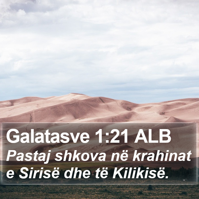 Galatasve 1:21 ALB Bible Study