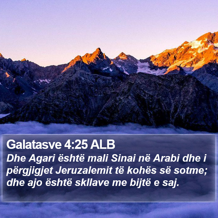 Galatasve 4:25 ALB Bible Study