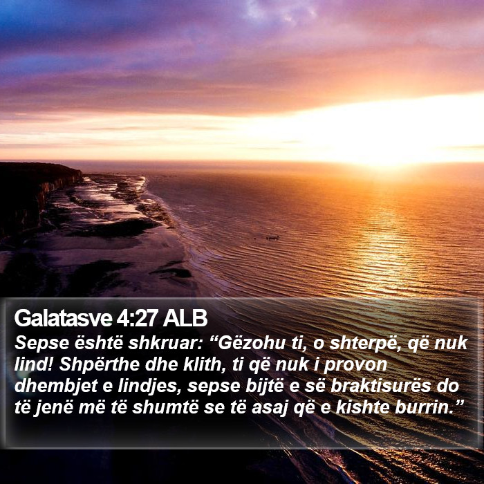 Galatasve 4:27 ALB Bible Study