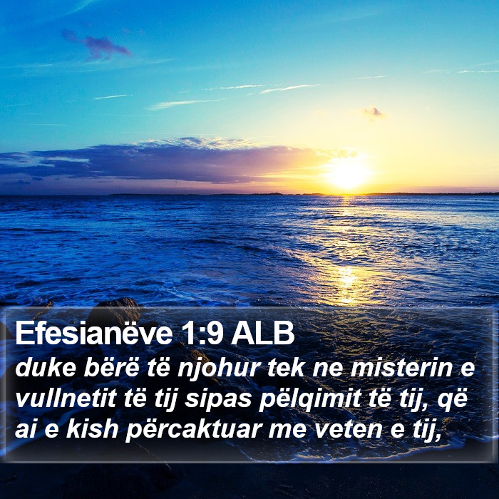 Efesianëve 1:9 ALB Bible Study