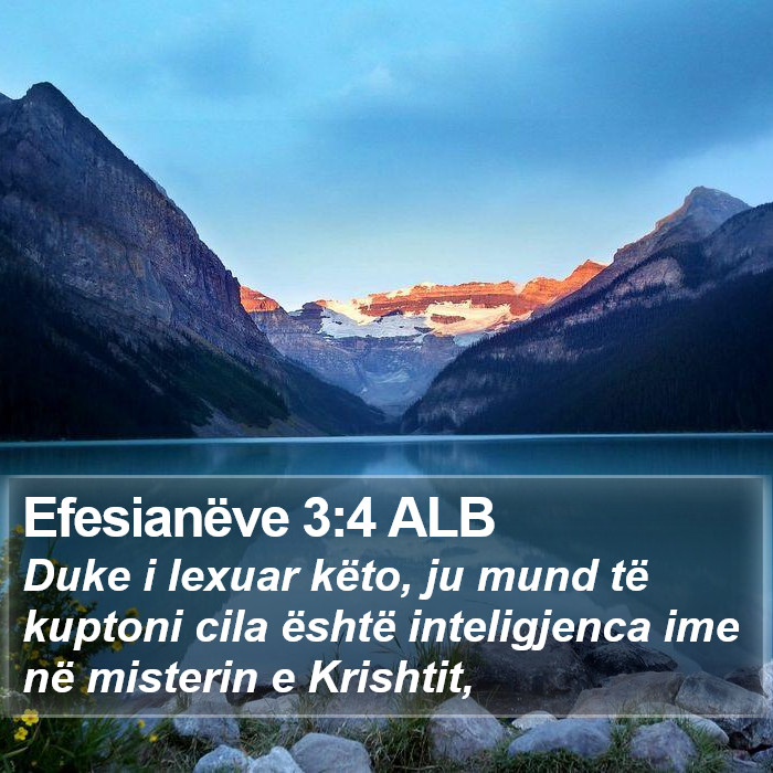 Efesianëve 3:4 ALB Bible Study