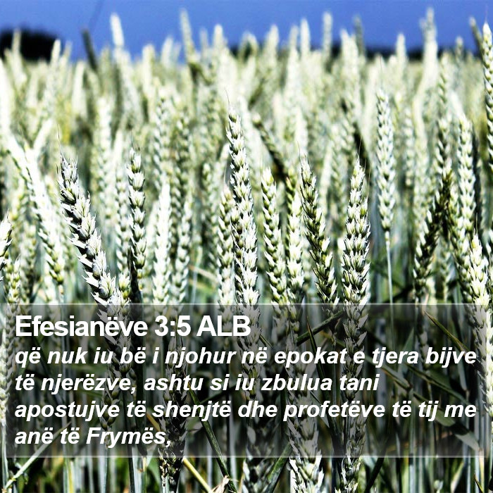 Efesianëve 3:5 ALB Bible Study