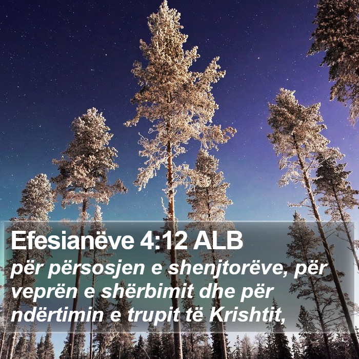 Efesianëve 4:12 ALB Bible Study