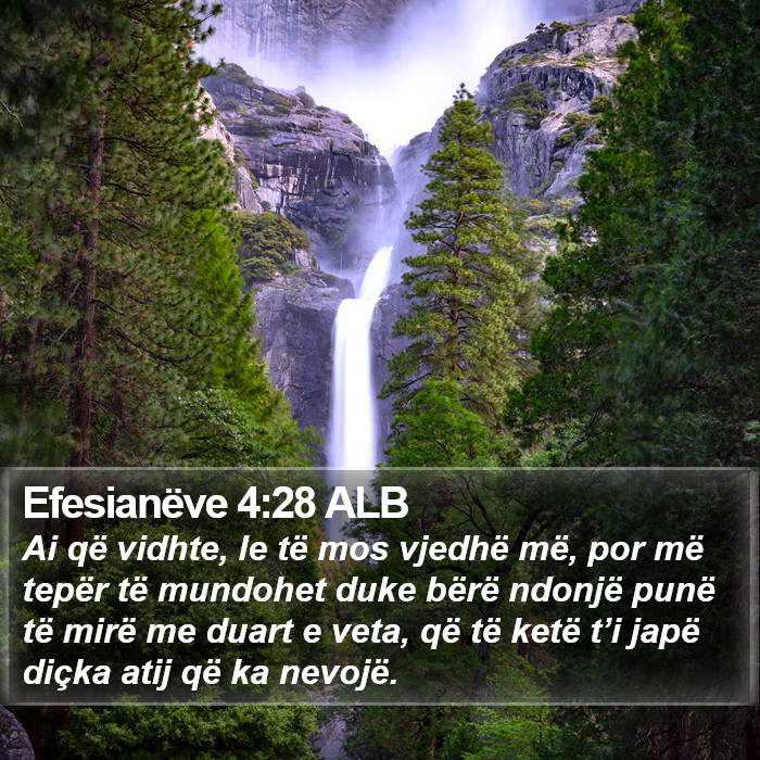 Efesianëve 4:28 ALB Bible Study