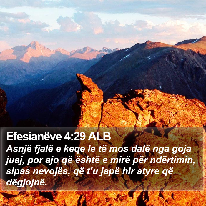 Efesianëve 4:29 ALB Bible Study