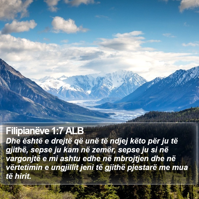 Filipianëve 1:7 ALB Bible Study