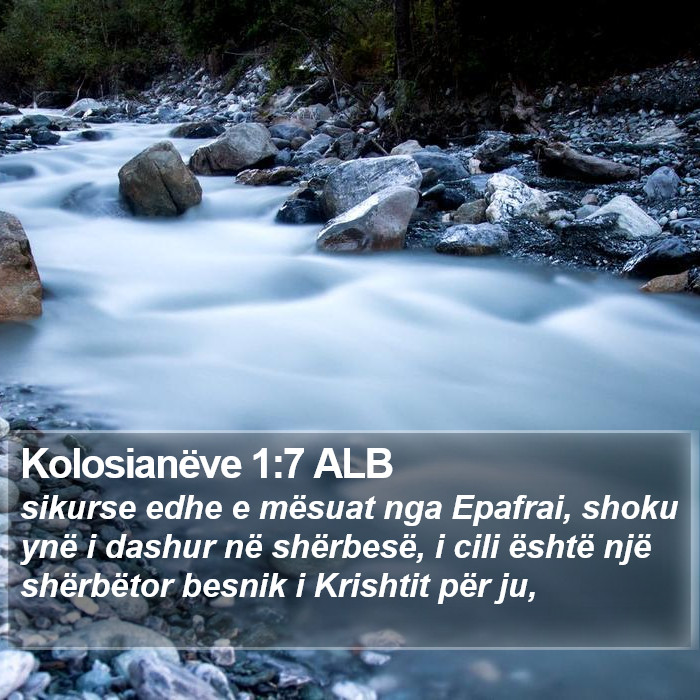 Kolosianëve 1:7 ALB Bible Study