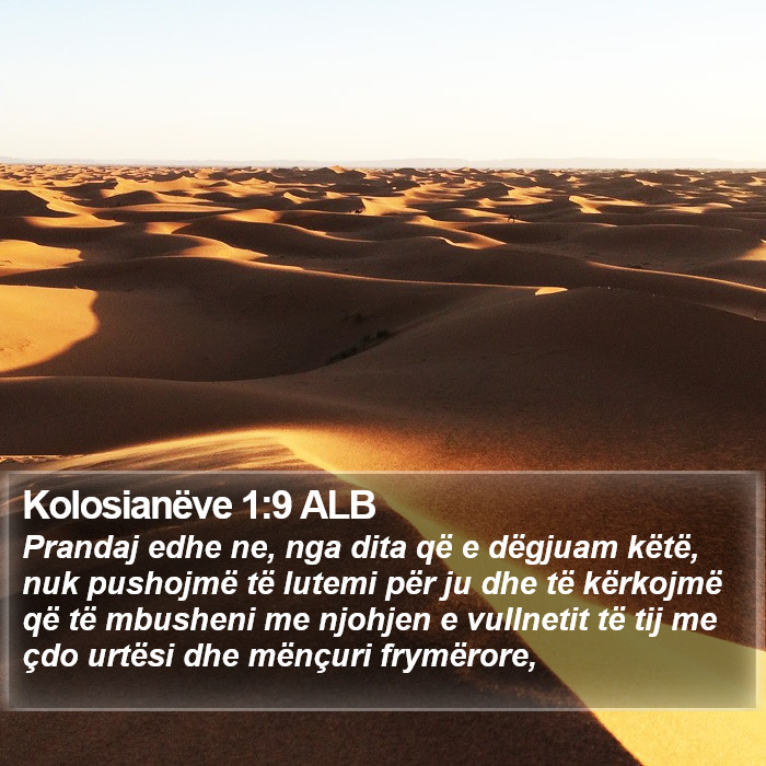 Kolosianëve 1:9 ALB Bible Study