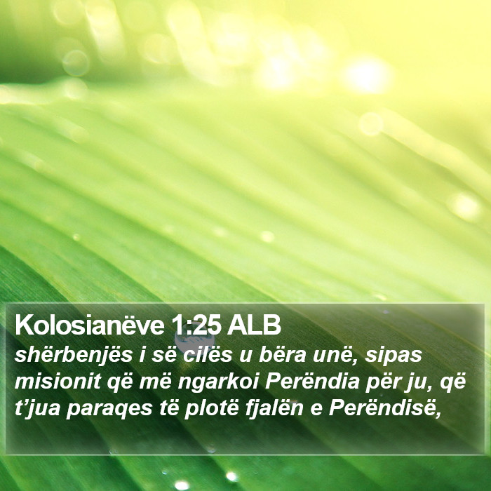 Kolosianëve 1:25 ALB Bible Study