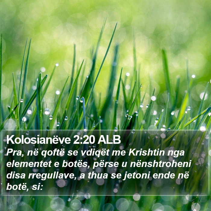 Kolosianëve 2:20 ALB Bible Study