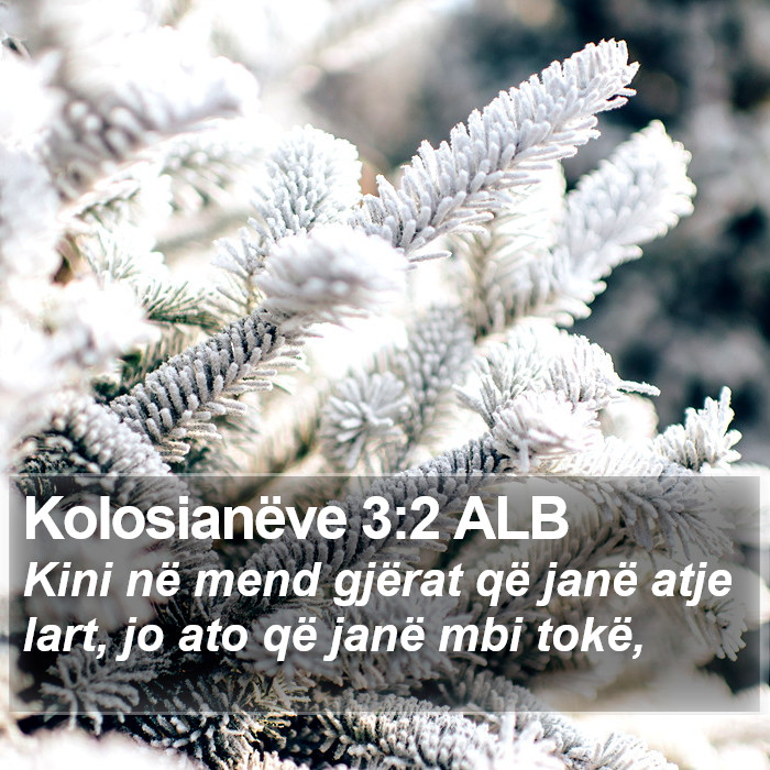 Kolosianëve 3:2 ALB Bible Study