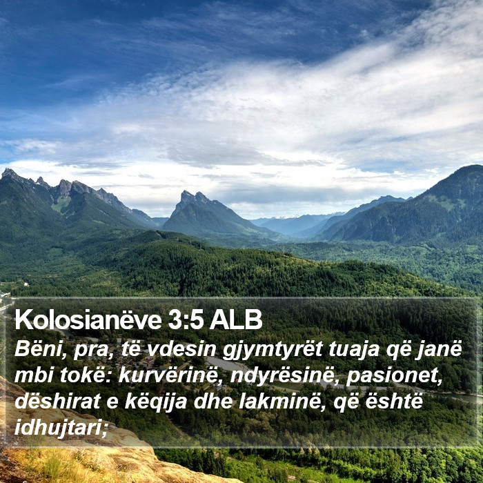 Kolosianëve 3:5 ALB Bible Study