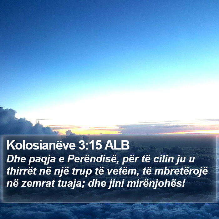 Kolosianëve 3:15 ALB Bible Study