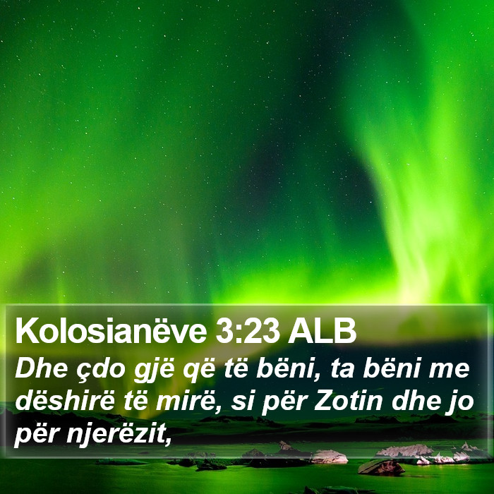 Kolosianëve 3:23 ALB Bible Study