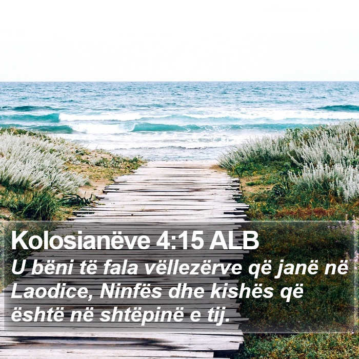 Kolosianëve 4:15 ALB Bible Study