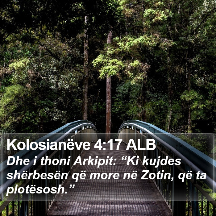 Kolosianëve 4:17 ALB Bible Study