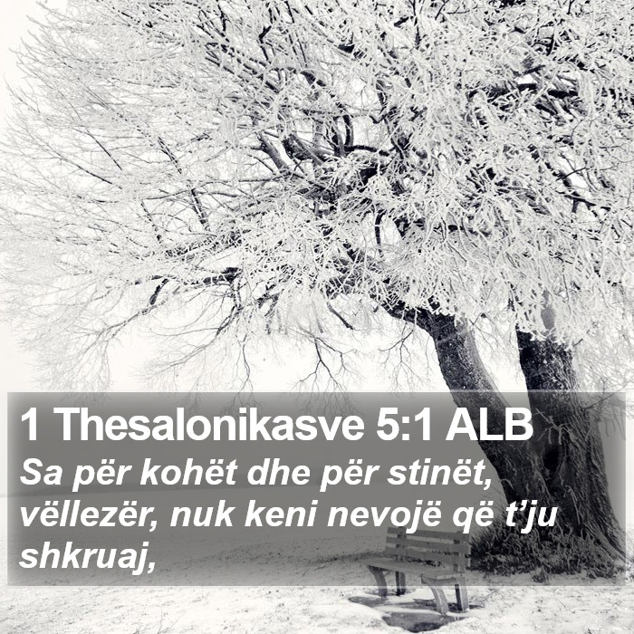 1 Thesalonikasve 5:1 ALB Bible Study