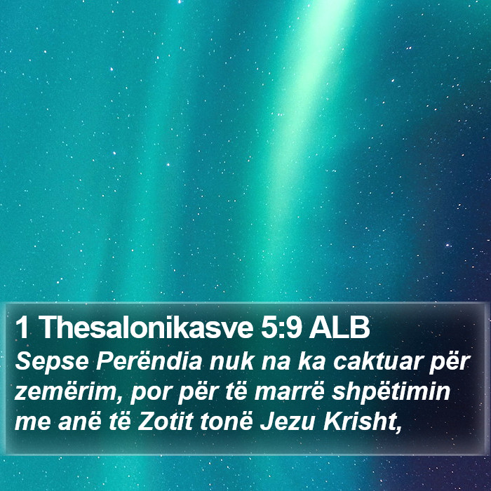 1 Thesalonikasve 5:9 ALB Bible Study