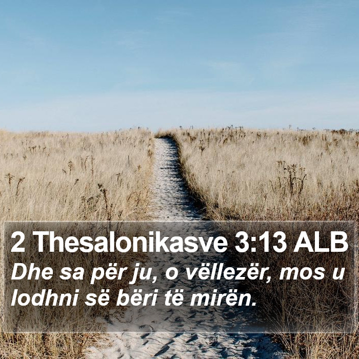 2 Thesalonikasve 3:13 ALB Bible Study