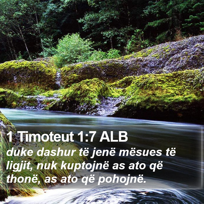 1 Timoteut 1:7 ALB Bible Study