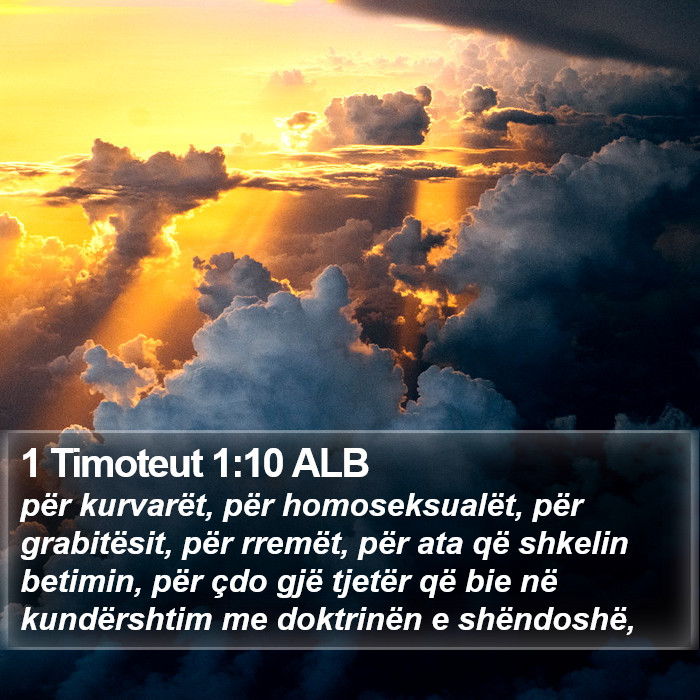 1 Timoteut 1:10 ALB Bible Study