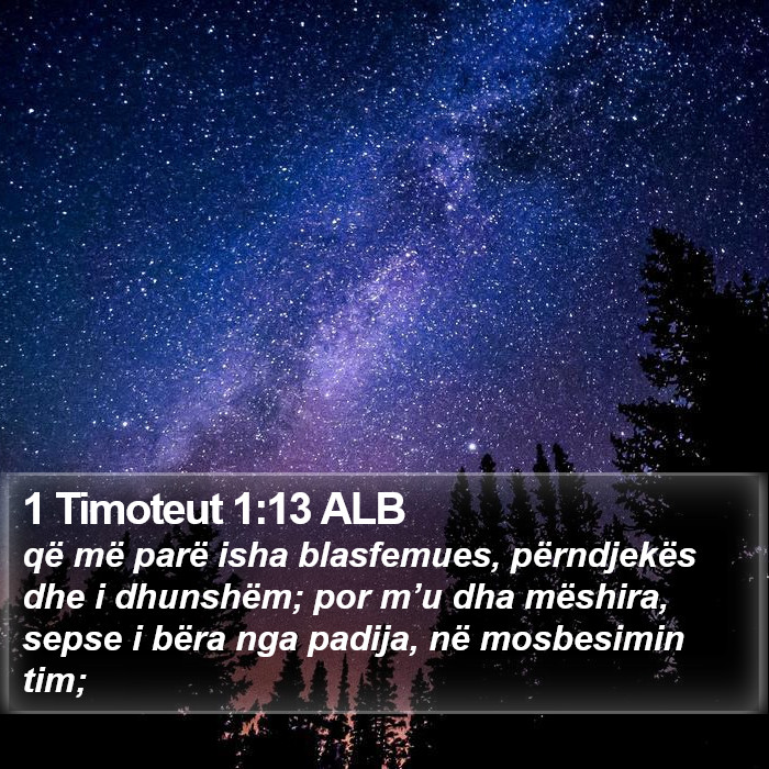 1 Timoteut 1:13 ALB Bible Study