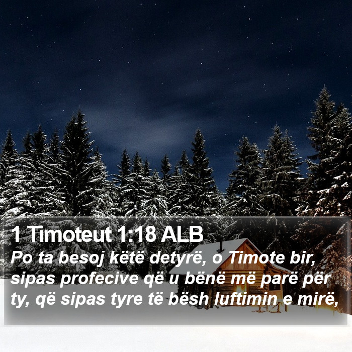 1 Timoteut 1:18 ALB Bible Study