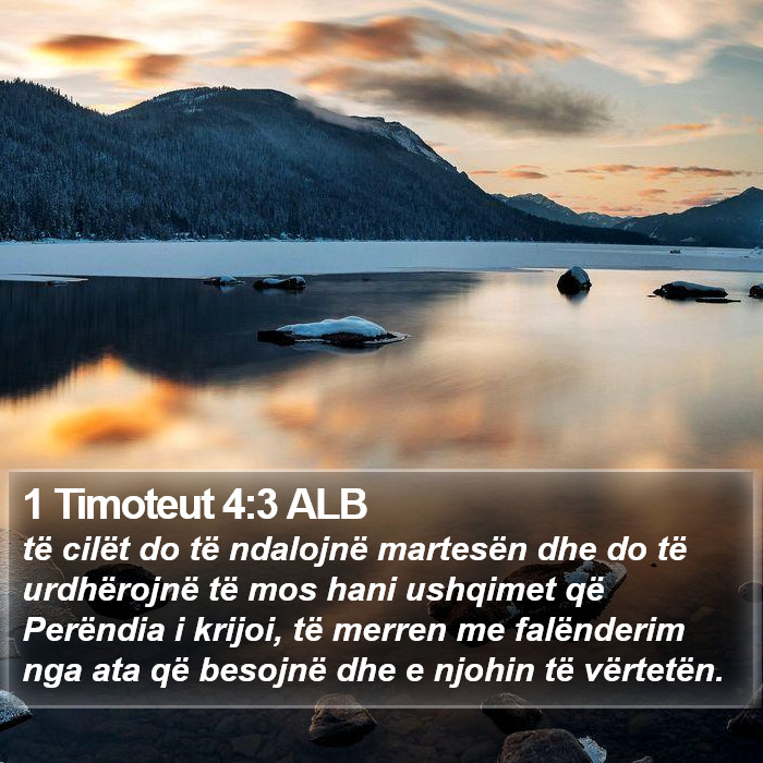 1 Timoteut 4:3 ALB Bible Study
