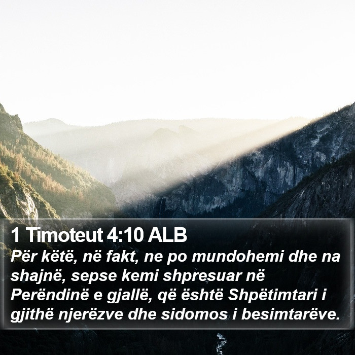 1 Timoteut 4:10 ALB Bible Study