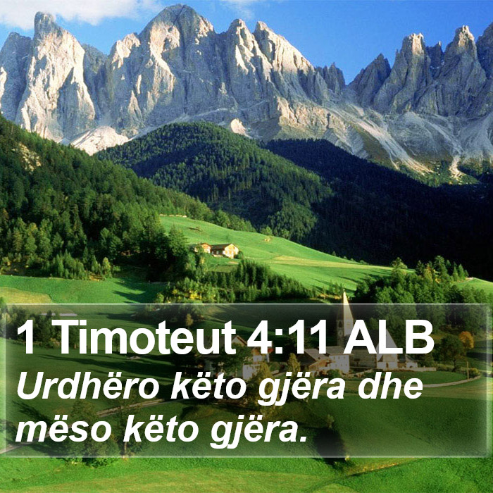 1 Timoteut 4:11 ALB Bible Study