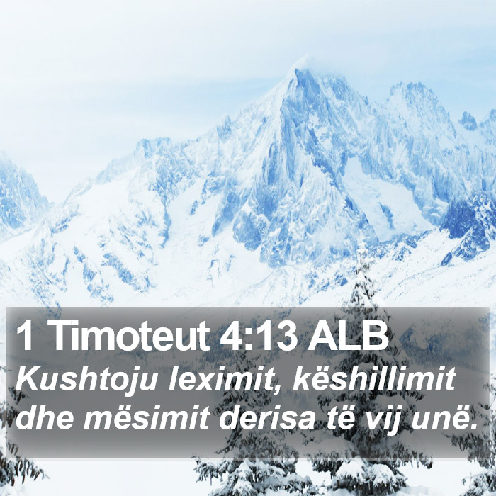 1 Timoteut 4:13 ALB Bible Study