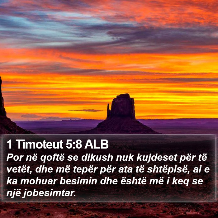 1 Timoteut 5:8 ALB Bible Study