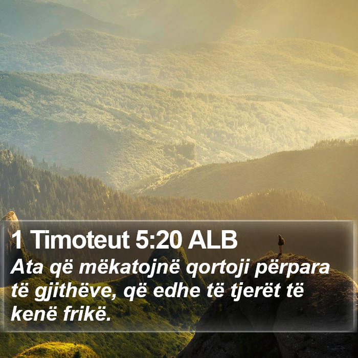 1 Timoteut 5:20 ALB Bible Study