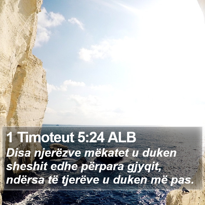 1 Timoteut 5:24 ALB Bible Study