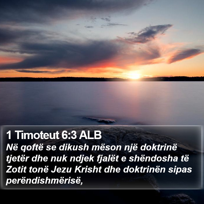 1 Timoteut 6:3 ALB Bible Study