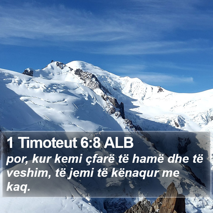 1 Timoteut 6:8 ALB Bible Study