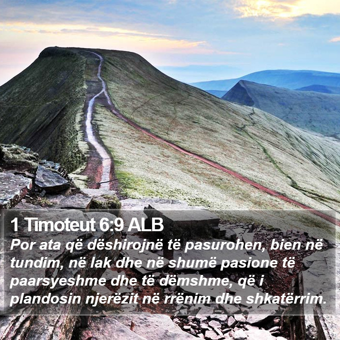 1 Timoteut 6:9 ALB Bible Study