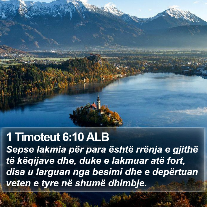 1 Timoteut 6:10 ALB Bible Study