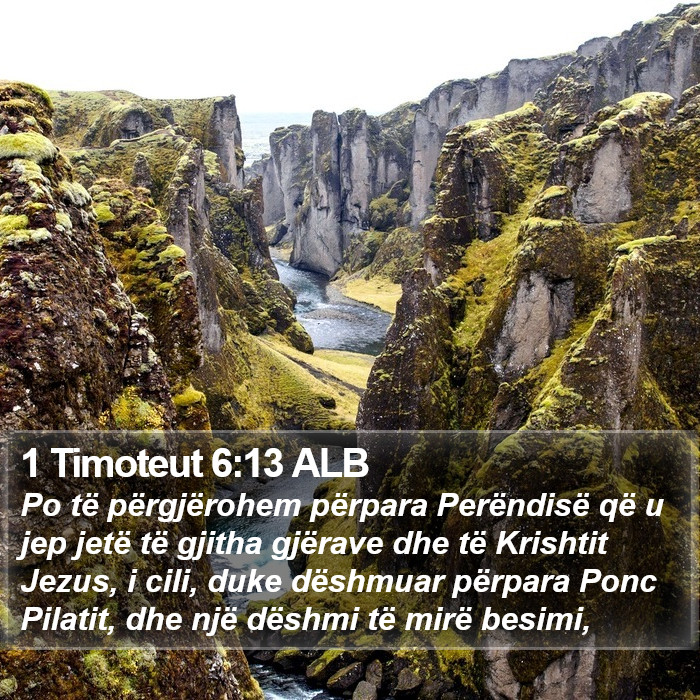 1 Timoteut 6:13 ALB Bible Study